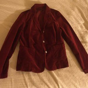 Jeanstar Women's Red Corduroy Button up Jacket Size 5